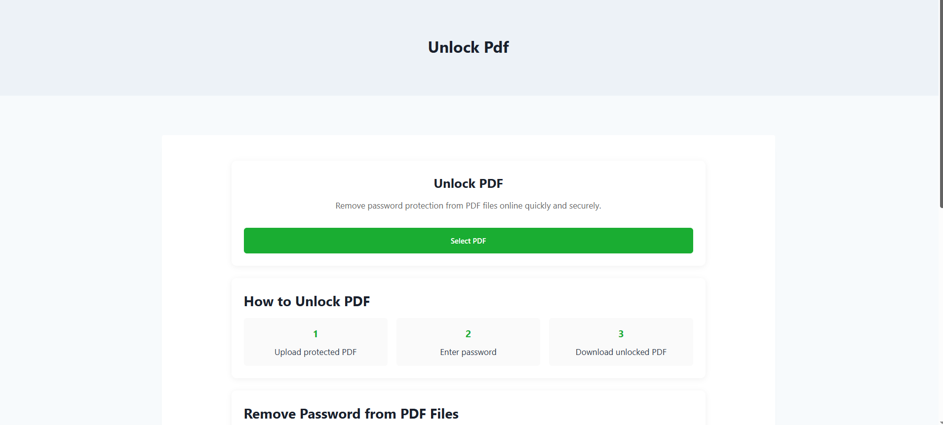 Unlock PDF