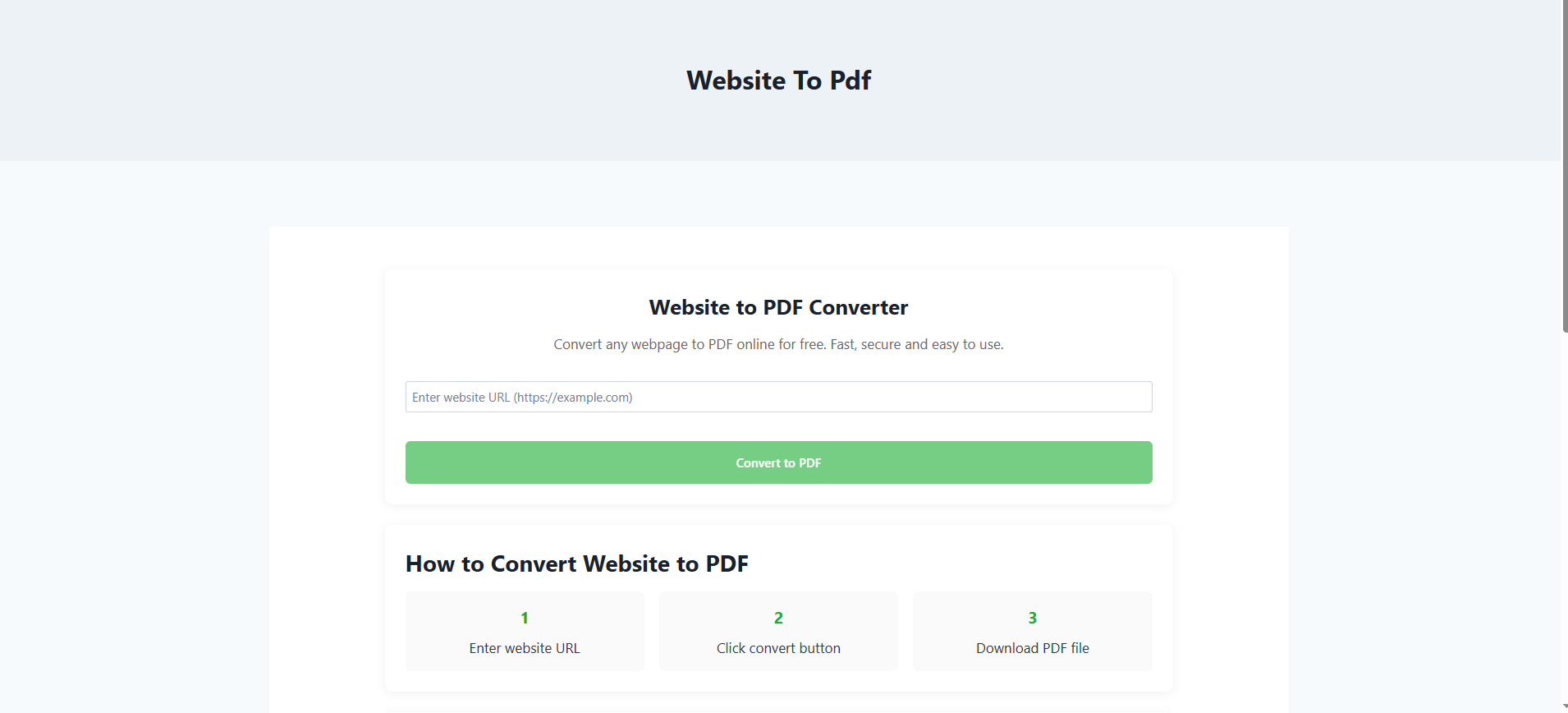 Website to PDF